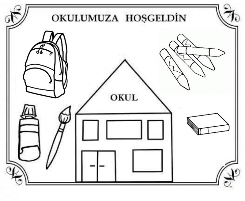 Okul Boyama Sayfalari 15 Adet Huzur Sayfasi