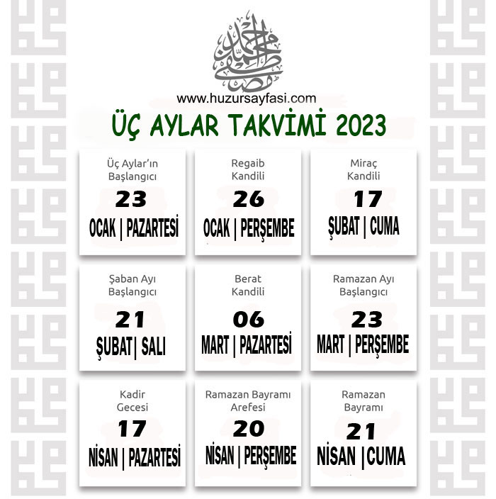 2023 Hicri Takvim, Hicri Aylar & Hicri ...